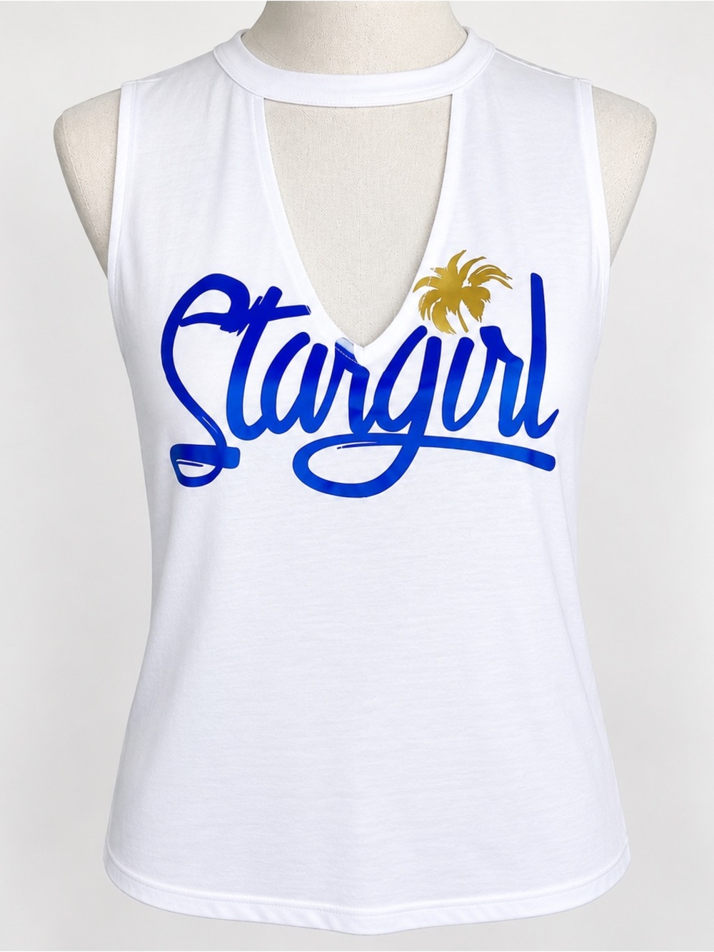 DEEZ Cut Out Tank Top, Sz S